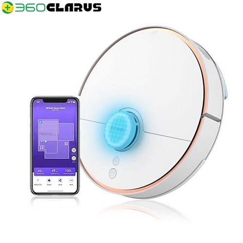 Qihoo360 新生活家電 ロボット掃除機 360 CLARUS S7 AI レーザーナビゲーション 水拭き搭載 2200Pa 静音 最大稼働面積180m2 衝突&落下防止 自動充電