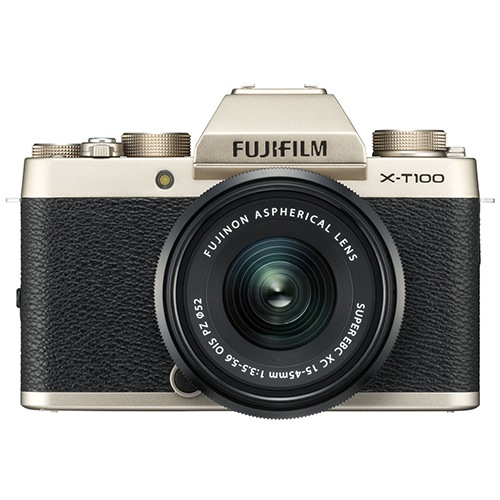 富士フイルム FUJIFILM X-T100 レンズキット [シャンパンゴールド]