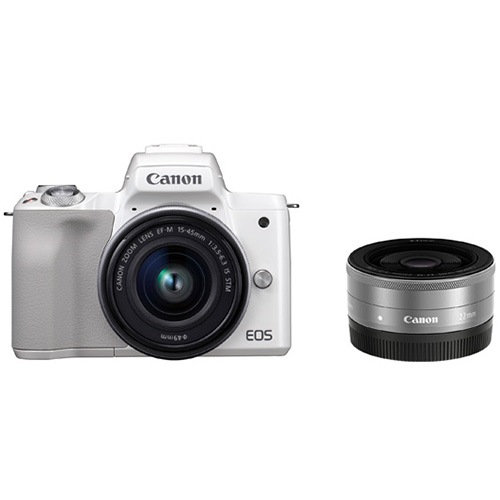 CANON EOS Kiss M ダブルレンズキット [ホワイト]