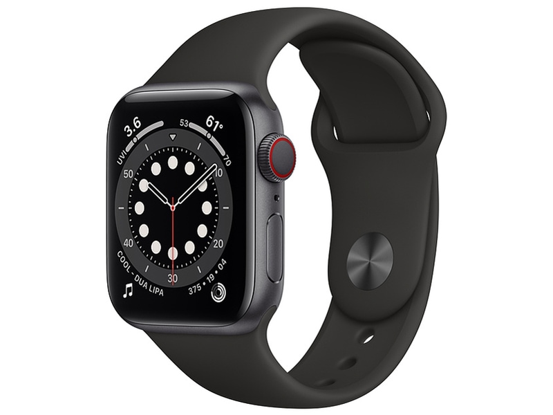 【ラッピング可】【即日発送】【国内版】【新品】Apple Watch Series 6 GPS+Cellularモデル 40mm M06P3J/A [ブラックスポーツバンド]