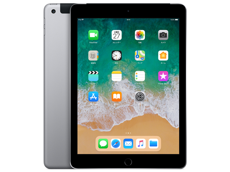【整備済品】Apple iPad 9.7インチ Wi-Fi+Cellularモデル 32GB MR6N2J/A SIMフリー 30日間保証付き！ [スペースグレイ]【バッテリー容量80％以上保証】