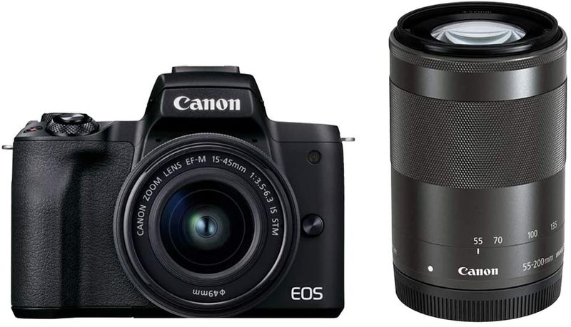 CANON デジタル一眼カメラ EOS Kiss M2 ダブルズームキット [ブラック]