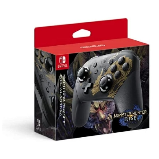 【ラッピング可】【即日発送】【新品 箱不良・シュリンク破れ品】任天堂 Nintendo Switch Proコントローラー モンスターハンターライズエディション