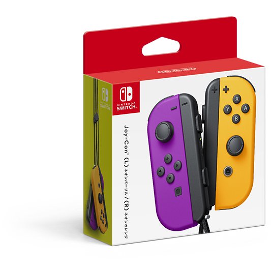 【ラッピング可】【即日発送】【新品 保証開始済み品】任天堂 Nintendo Switch Joy-Con(L) ネオンパープル / (R) ネオンオレンジ