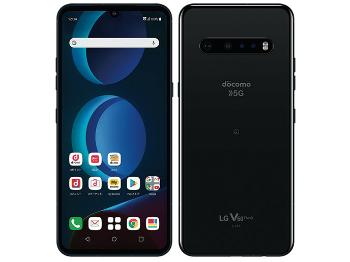 【ラッピング可】【即日発送】【国内版】【新品 開封済み未使用品】LG V60 ThinQ 5G L-51A ザ ブラック SIMフリー