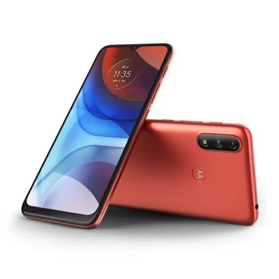【ラッピング可】【即日発送】【国内版】【新品 箱不良・シュリンク破れ品】MOTOROLA スマートフォン モトローラ moto e7 power PAN40001JP コーラルレッド SIMフリー