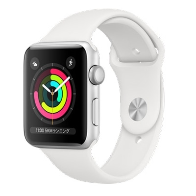 【ラッピング可】【即日発送】【国内版】【新品】Apple Watch Series 3 GPSモデル 42mm MTF22J/A [ホワイトスポーツバンド]