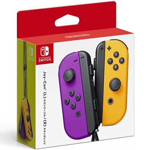 【ラッピング可】【即日発送】【新品 箱不良・シュリンク破れ品】任天堂 Nintendo Switch Joy-Con (L)/(R) HAC-A-JAQAA [ネオンパープル/ネオンオレンジ]