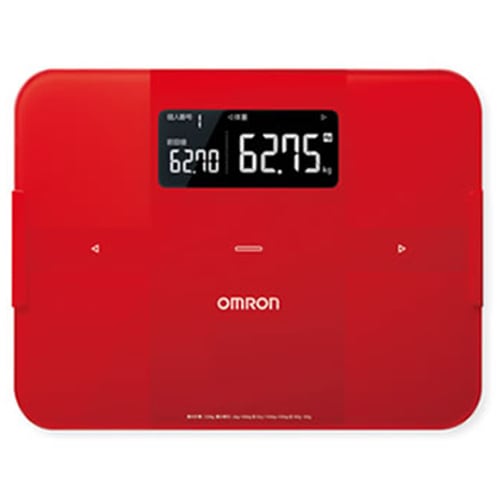 【新品】オムロン OMRON 体重体組成計 HBF-255T-R カラダスキャン レッド