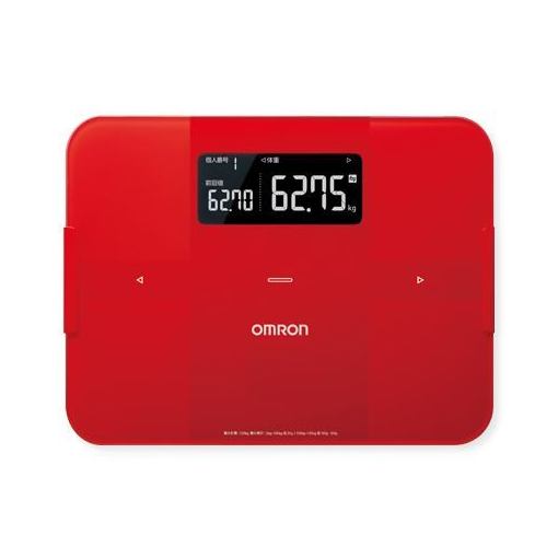 【即日発送】【新品 箱不良・シュリンク破れ品】オムロン OMRON 体重体組成計 HBF-255T-R カラダスキャン レッド