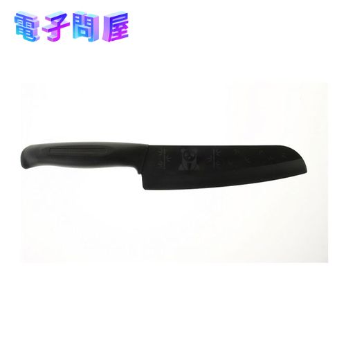 【新品】FOREVER 彫刻黒セラミック三徳包丁パンダ 黒柄 NNCB-16PNDBK