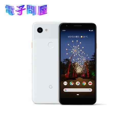 【整備済品】Google Pixel 3a 64GB クリアリーホワイト SIMフリー【バッテリー容量80％以上保証】【安心！当社1ヶ月保証付き】