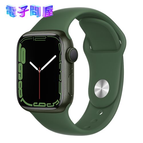 【ラッピング可】【即日発送】【国内版】【新品】Apple Watch Series 7 （GPSモデル）- 41mmグリーンアルミニウムケースとクローバースポーツバンド - レギュラー MKN03J/A