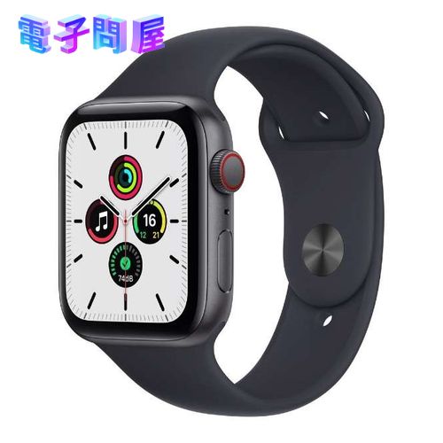 【ラッピング可】【即日発送】【国内版】【新品】Apple Watch SE（GPS + Cellularモデル）- 44mmスペースグレイアルミニウムケースとミッドナイトスポーツバンド - レギュラー MKT33J/A