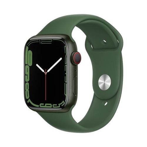 【ラッピング可】【即日発送】【国内版】【新品】Apple Watch Series 7（GPS + Cellularモデル）- 45mmグリーンアルミニウムケースとクローバースポーツバンド - レギュラー MKJR3J/A