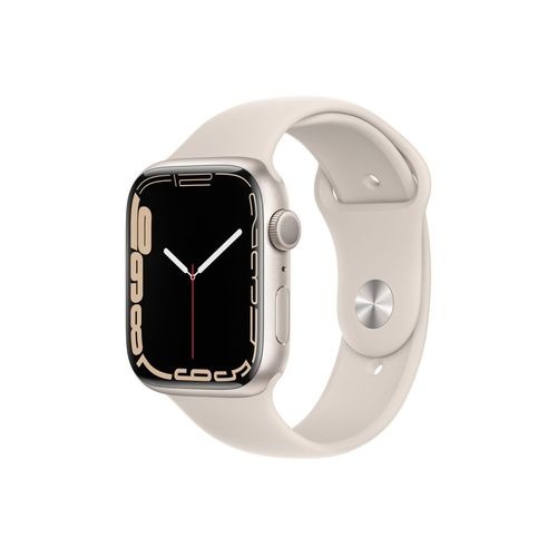 【ラッピング可】【即日発送】【国内版】【新品】Apple Watch Series 7（GPSモデル）- 45mmスターライトアルミニウムケースとスターライトスポーツバンド - レギュラー MKN63J/A