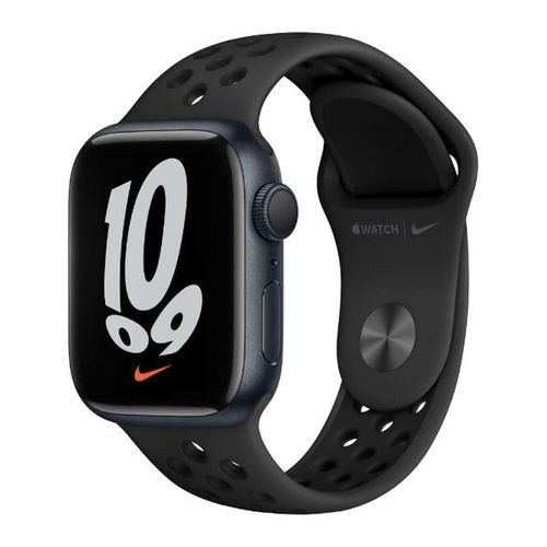 【ラッピング可】【即日発送】【国内版】【新品】Apple Watch Nike Series 7（GPSモデル）- 41mmミッドナイトアルミニウムケースとアンスラサイト/ブラックNikeスポーツバンド - レギュラ MKN43J/A