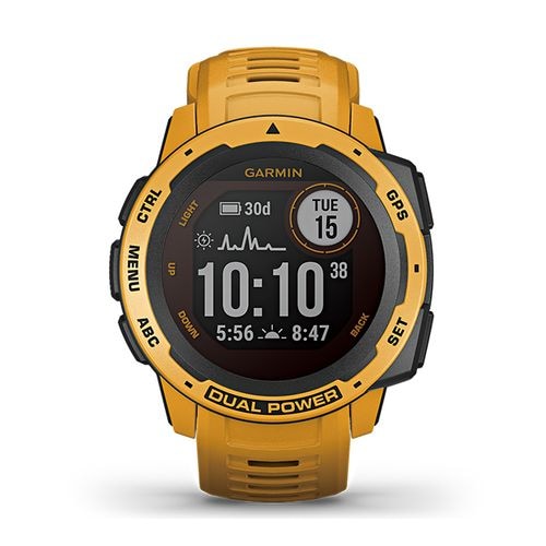 【ラッピング可】【即日発送】【国内版】【新品】ガーミン GARMIN スマートウォッチ InstinctDualPower 010-02293-65 Sunburst