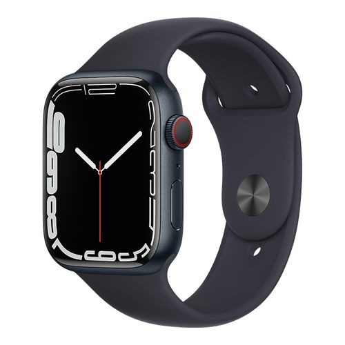 【ラッピング可】【即日発送】【国内版】【新品】Apple Watch Series 7（GPS + Cellularモデル）- 45mmミッドナイトアルミニウムケースとミッドナイトスポーツバンド - レギュラー MKJP3J/A