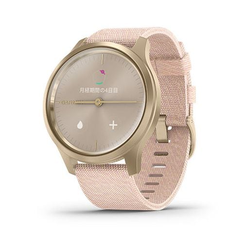 【ラッピング可】【即日発送】【新品】GARMIN ガーミン vivomove Style Blush Pink Nylon / Light Gold 010-02240-72