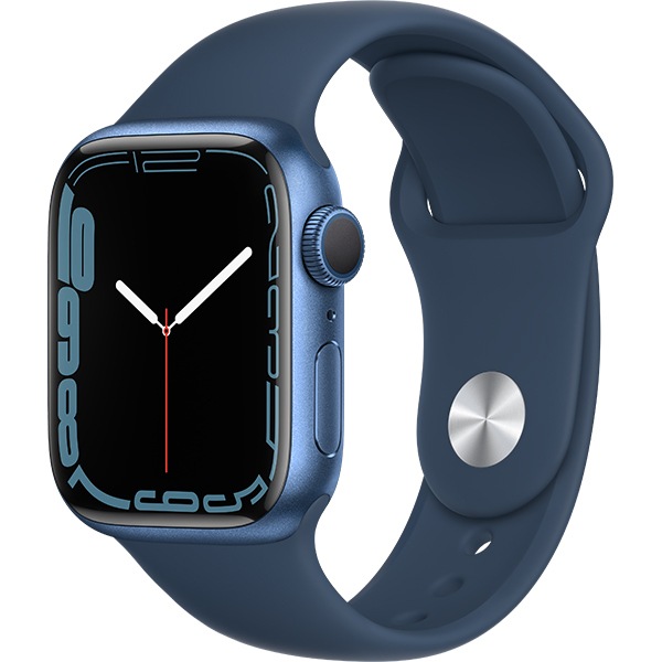 【ラッピング可】【即日発送】【国内版】【新品 箱不良・シュリンク破れ品】Apple Watch Series 7（GPSモデル）- 41mmブルーアルミニウムケースとアビスブルースポーツバンド - レギュラー MKN13J/A