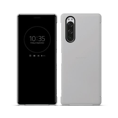 【ラッピング可】【即日発送】【国内版】【新品】Xperia 5用手帳型ケース グレー RS9C076H