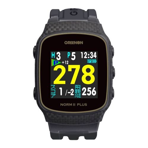 【ラッピング可】【即日発送】【新品】GreenOn グリーンオン GPSゴルフナビゲーション THE GOLF WATCH NORM II PLUS ザ・ゴルフウォッチ ノルム2プラス G020B ブラック