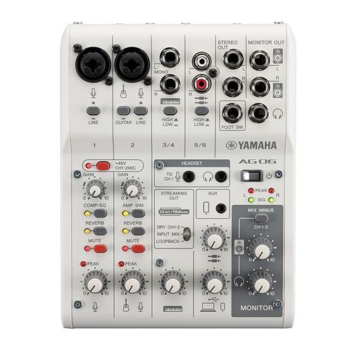 【新品】YAMAHA ヤマハ ライブストリーミング ミキサー AG06MK2 ホワイト