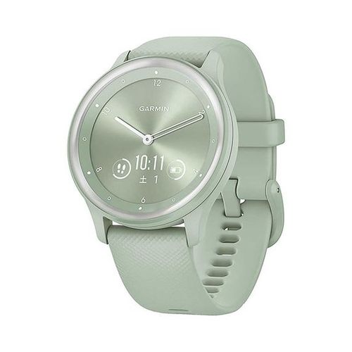 【ラッピング可】【即日発送】【国内版】【新品】GARMIN ガーミン スマートウォッチ vivomove Sport Silver / Cool Mint 010-02566-43