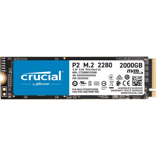 【新品】Crucial SSD P2シリーズ 2TB M.2 NVMe接続 CT2000P2SSD8JP