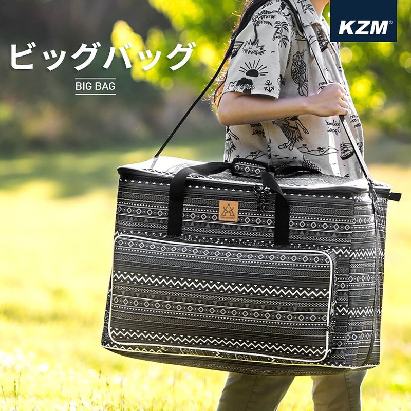 KZM ビッグバッグ 100L キャンプ バッグ 大容量 ボストンバッグ ソロキャンプ アウトドア レジャー ピクニック キャンプ用品 (kzm-k20t3b004)