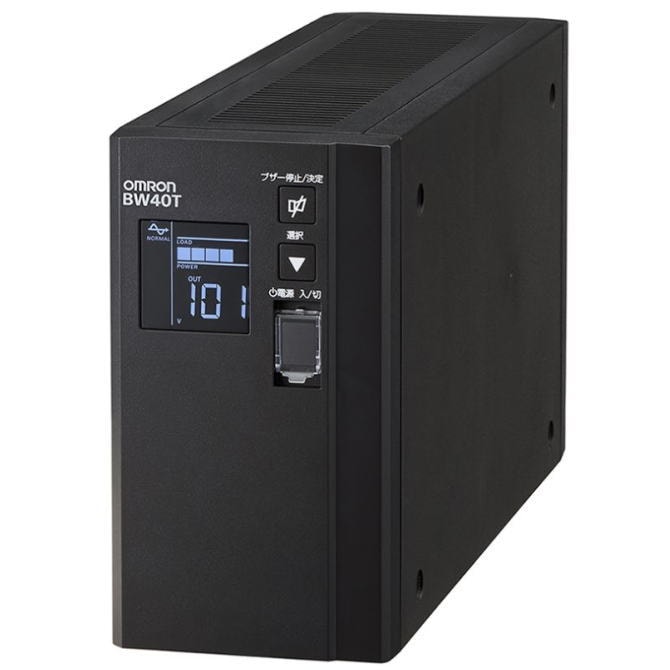 【即日発送】【新品 開封済み未使用品】オムロン OMRON ソーシアルソリューションズ BW40T 無停電電源装置 常時商用 400VA/250W 縦型