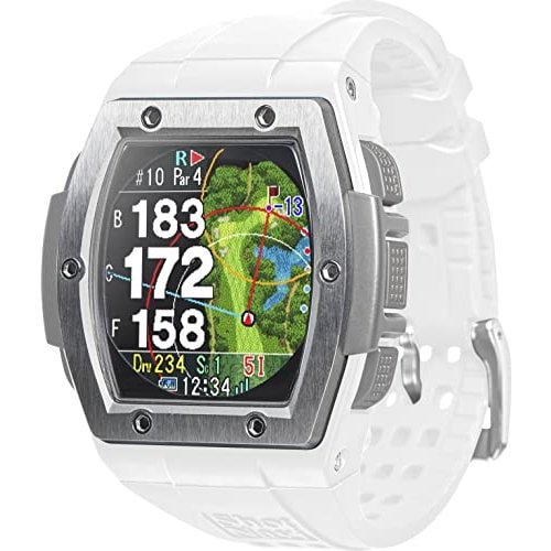 【ラッピング可】【即日発送】【新品】Shot Navi ショットナビ 腕時計型GPSゴルフナビ Crest [ホワイト×シルバー]