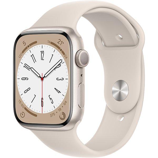 【ラッピング可】【即日発送】【国内版】【新品】Apple Watch Series 8（GPSモデル）- 41mmスターライトアルミニウムケースとスターライトスポーツバンド - レギュラー MNP63J/A
