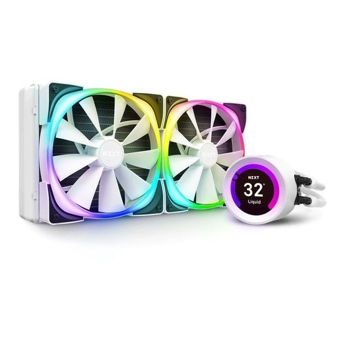 【即日発送】【新品 箱不良・シュリンク破れ品】NZXT エヌゼットエックスティー 簡易水冷CPUクーラー 液晶モニタ搭載 RGB対応 KRAKEN Z63 RGB ホワイト
