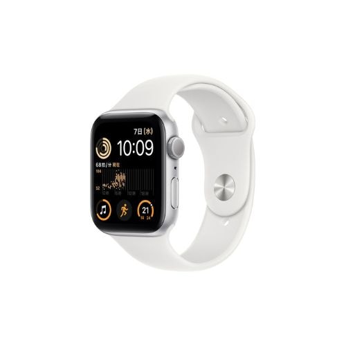 【ラッピング可】【即日発送】【国内版】【新品】Apple Watch SE 第2世代 GPSモデルMNK23J/A 44mm シルバー/ホワイトスポーツバンド