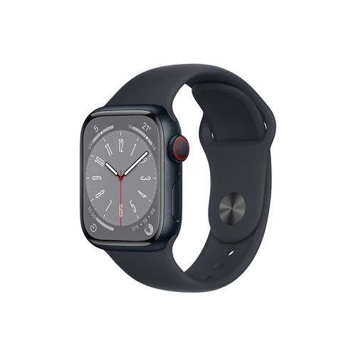 【ラッピング可】【即日発送】【国内版】【新品】Apple Watch Series 8（GPS + Cellularモデル）- 41mmミッドナイトアルミニウムケースとミッドナイトスポーツバンド MNHV3J/A