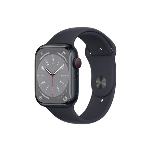 【ラッピング可】【即日発送】【国内版】【新品】Apple Watch Series 8（GPS + Cellularモデル）- 45mmミッドナイトアルミニウムケースとミッドナイトスポーツバンド MNK43J/A