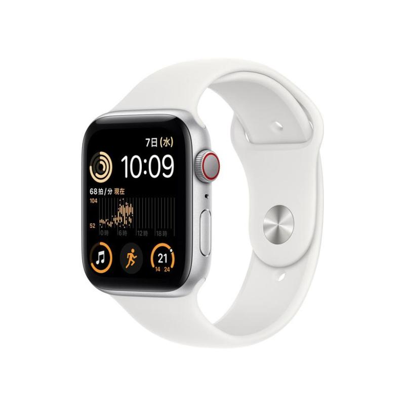 【ラッピング可】【即日発送】【国内版】【新品】Apple Watch SE 第2世代 GPS+Cellularモデル 44mm MNQ23J/A シルバー/ホワイト