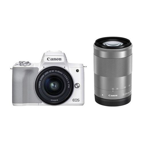 【即日発送】【新品 箱不良・シュリンク破れ品】CANON キヤノン デジタル一眼カメラ EOS Kiss M2 ダブルズームキット ホワイト