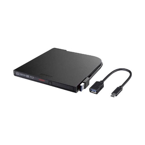 【新品】BUFFALO バッファロー ポータブルブルーレイドライブ ブラック BRXL-PT6U3-BKE [USB-A／USB-C]