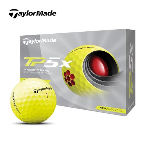 【ラッピング可】【即日発送】【新品】TaylorMade テーラーメイド ゴルフボール New TP5x イエロー 21