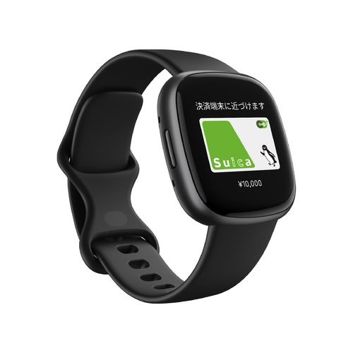 【ラッピング可】【即日発送】【国内版】【新品】Fitbit VERSA 4 スマートウォッチ BLACK GRAPHITE ALUMINU