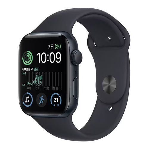 【ラッピング可】【即日発送】【国内版】【新品 保証開始済み品】Apple Watch SE 第2世代 GPSモデル 44mm ミッドナイトアルミニウムケースとミッドナイトスポーツバンド MNK03J/A