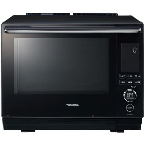 【即日発送】【新品 箱不良・シュリンク破れ品】TOSHIBA 東芝 過熱水蒸気オーブンレンジ 石窯ドーム グランブラック ER-XD3000-K 30L