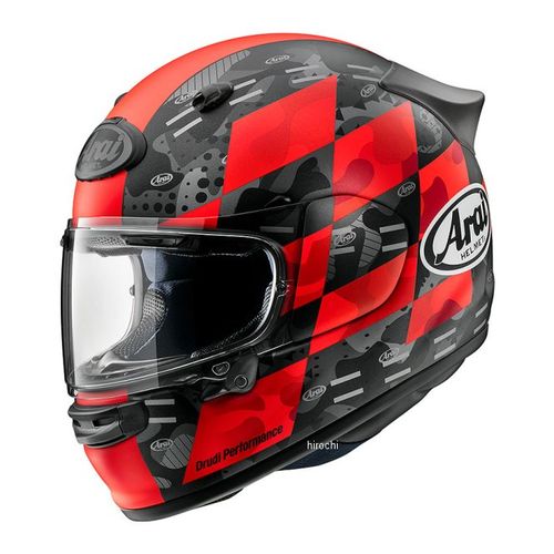 【ラッピング可】【即日発送】【新品】Arai アライ フルフェイスヘルメット ASTRO-GX CHECKER 赤 Lサイズ (59cm-60cm)