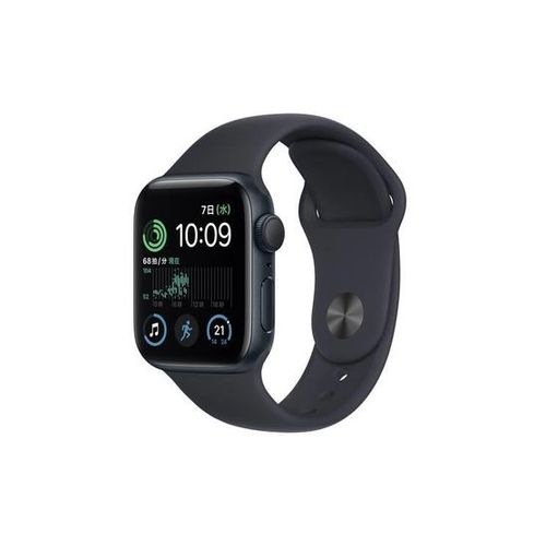 【ラッピング可】【即日発送】【国内版】【新品 保証開始済み品】Apple Watch SE 第2世代 （GPSモデル）- 40mmミッドナイトアルミニウムケースとミッドナイトスポーツバンド - レギュラー MNJT3J/A