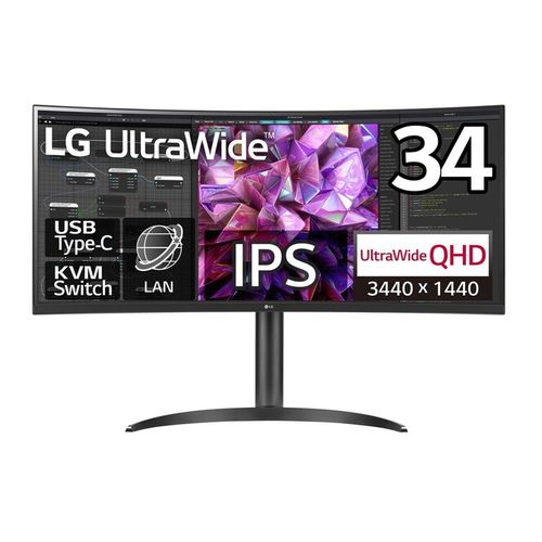 【新品】LG IPS曲面型ウルトラワイドモニター 34型 34WQ75C-B