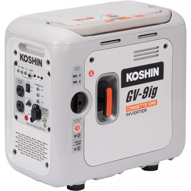 【新品】KOSHIN 工進 カセットガスインバータ発電機 GV-9IG