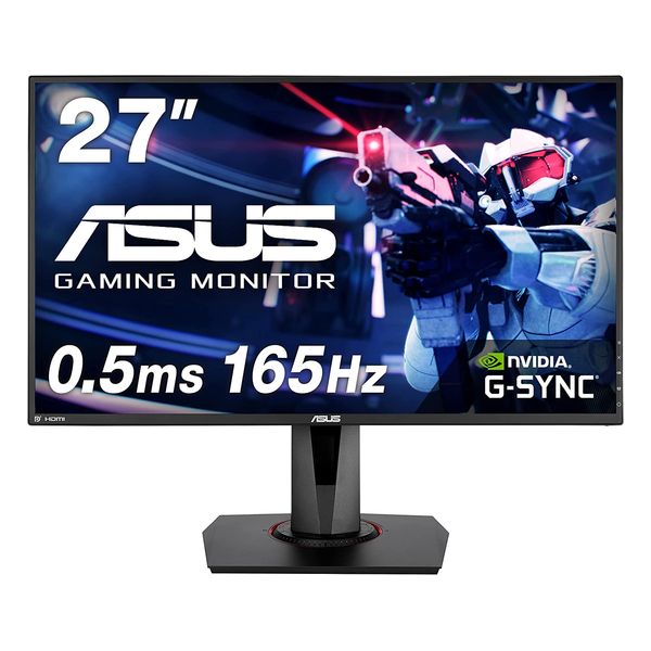 【新品】ASUS ゲーミングモニター 27インチ 0.5ms 165Hz スリムベゼル VG278QR-J